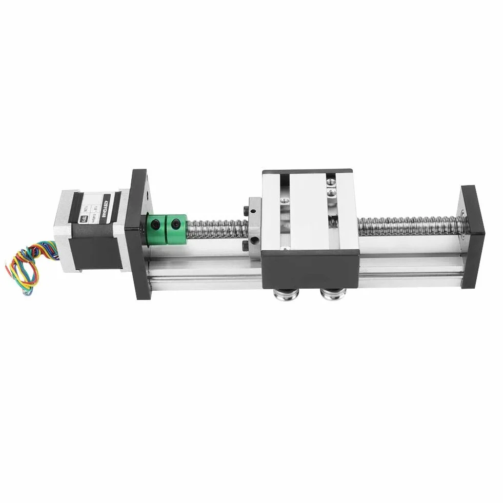 Siłownik liniowy napęd śrubowy 1204 100 mm z silnikiem krokowym do CNC