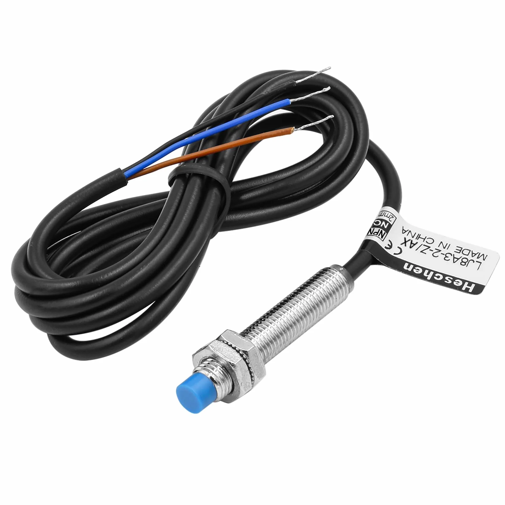 Heschen M8 Indukcyjny czujnik zbliżeniowy LJ8A3-2-Z/AX 2mm 10-30VDC 200mA NPN NC 3-przewodowy