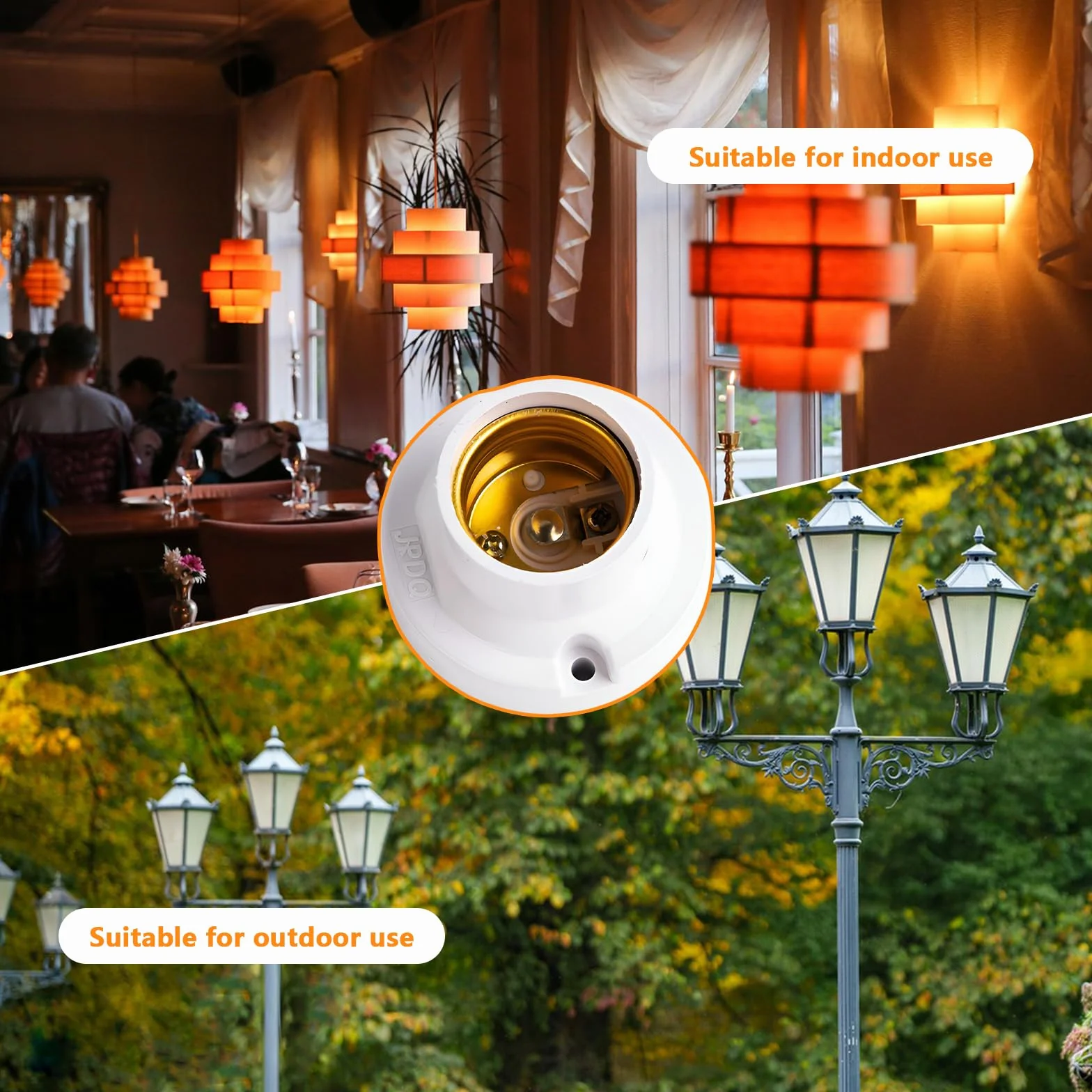 E27 oprawki do lamp vintage 10 sztuk biała