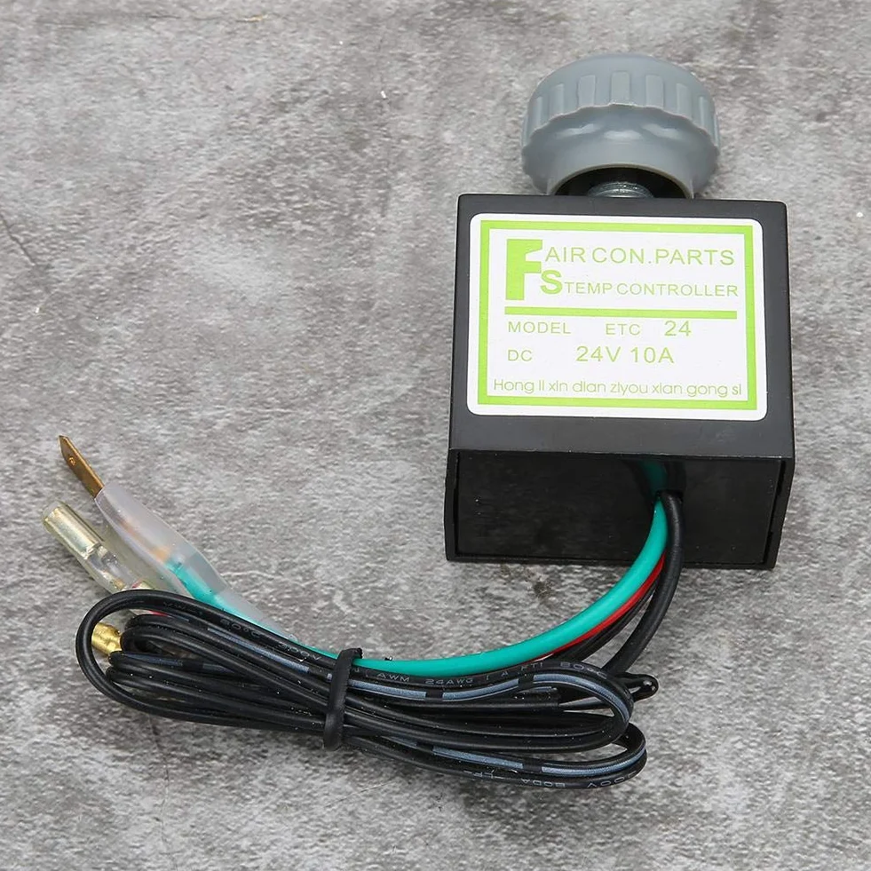 Elektroniczny termostat do klimatyzacji, uniwersalny termostat elektroniczny 10A 12-24V, elektroniczny termostat A/C (24V)