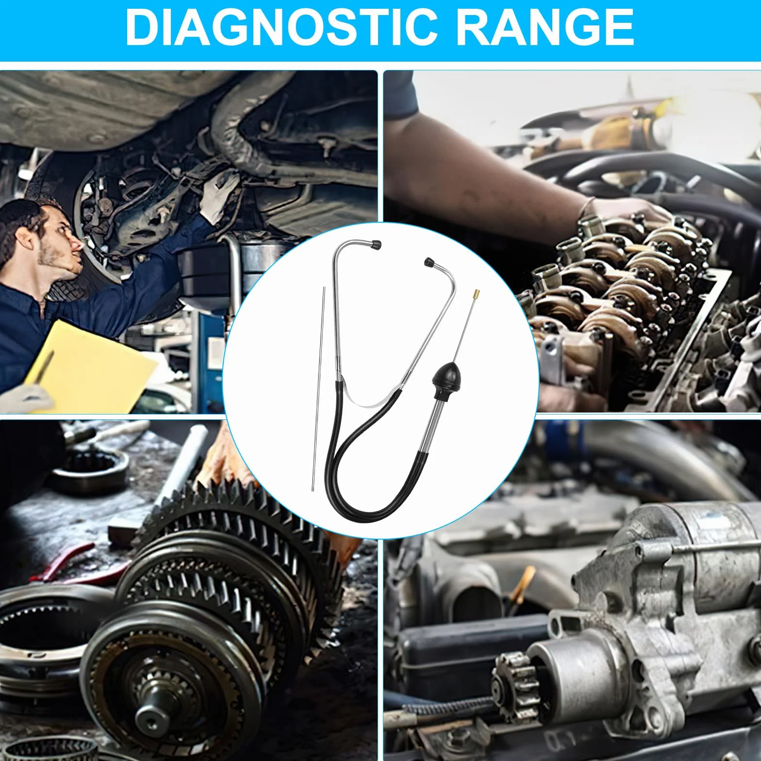 HENGBIRD Stetoskop mechaniczny silnik Diagnostyka Tester