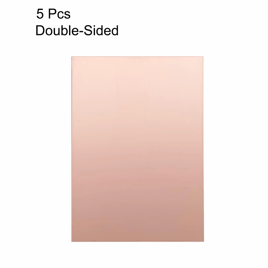 QUARKZMAN 5 sztuk 100 x 70 mm dwustronna miedź powlekana laminowana płytka PCB płytka drukowana FR4 2 mm grubość DIY prototypowanie płytka PCB