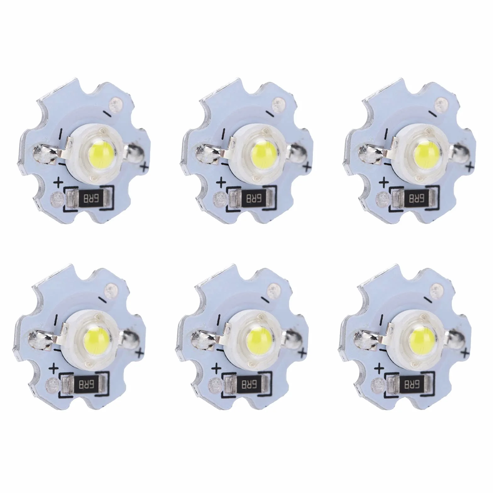 Chipy LED 5V 1W 200LM 25 Sztuk Białe do Majsterkowania dla Wysokomocowych Lamp Oświetleniowych Latarni i Światła Modelującego