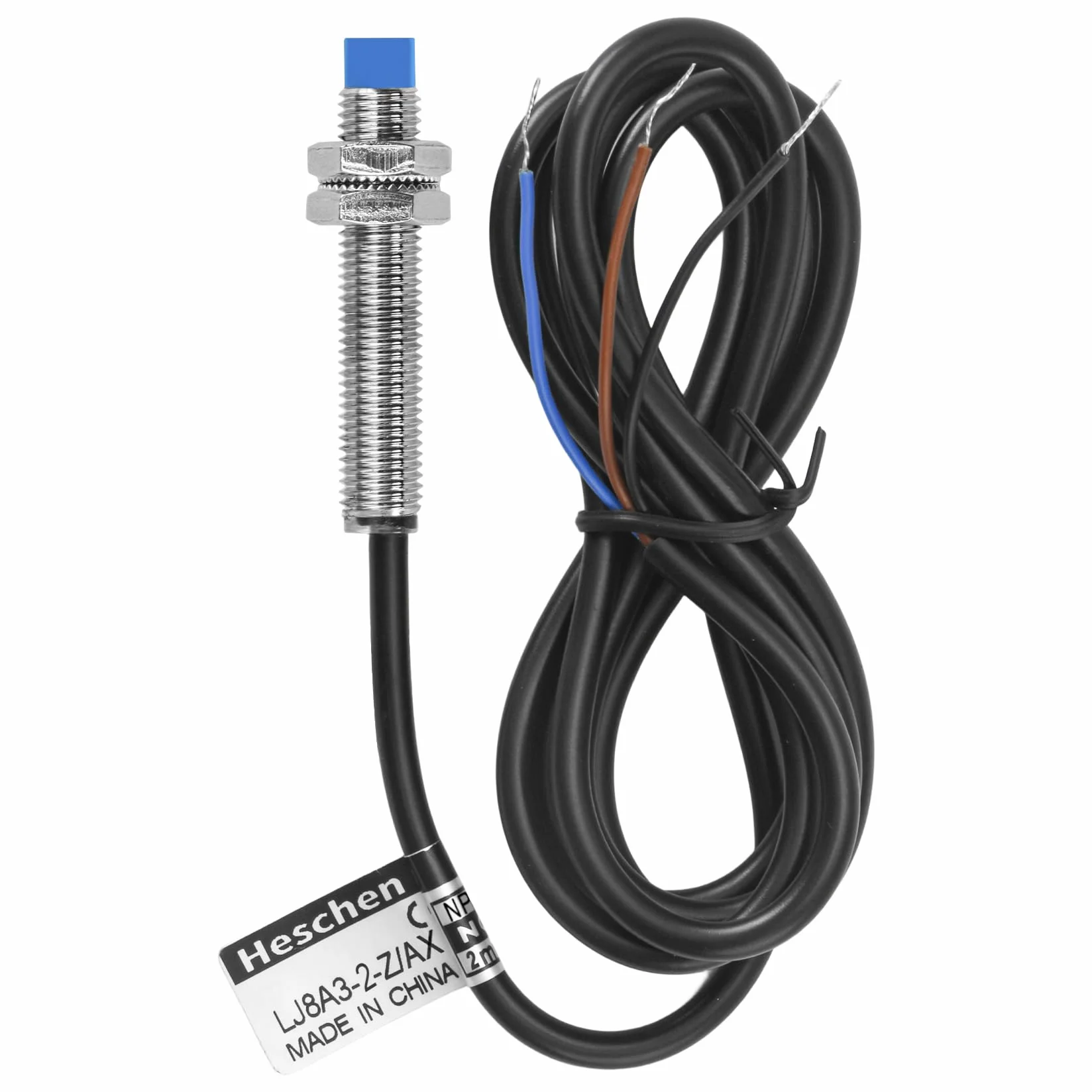 Heschen M8 Indukcyjny czujnik zbliżeniowy LJ8A3-2-Z/AX 2mm 10-30VDC 200mA NPN NC 3-przewodowy