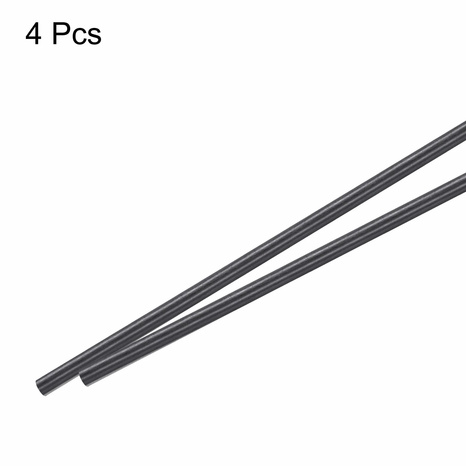 Pręt z włókna węglowego 4 mm x 300 mm QUARKZMAN do RC DIY 4 szt