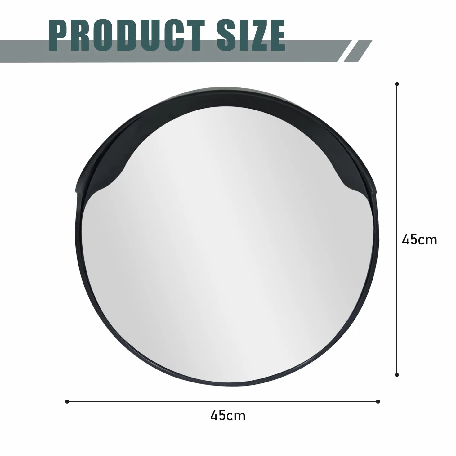 CCLIFE Lustro drogowe 45 cm wypukłe bezpieczeństwa