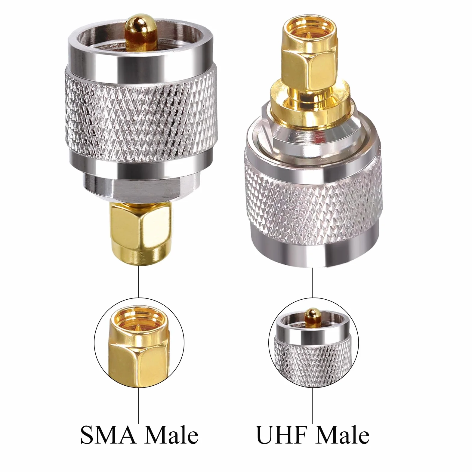 Adapter SMA na PL259 męski UHF złącze koncentryczne do anteny CB 2 szt