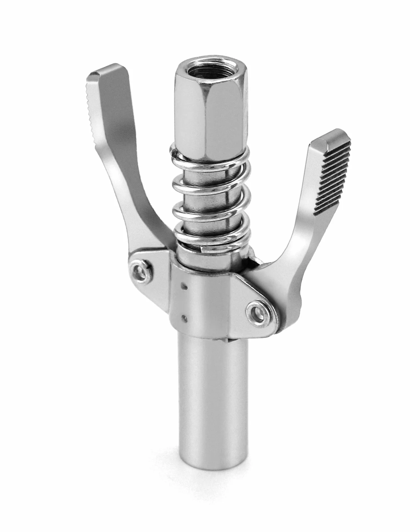 QWORK® Smarownica ustnik 1/8" NPT 10000 PSI G złączka podwójna rękojeść gwint wewnętrzny 10mm, odpowiednia do standardowych smarowniczek M6/M8/M10/M12/M14