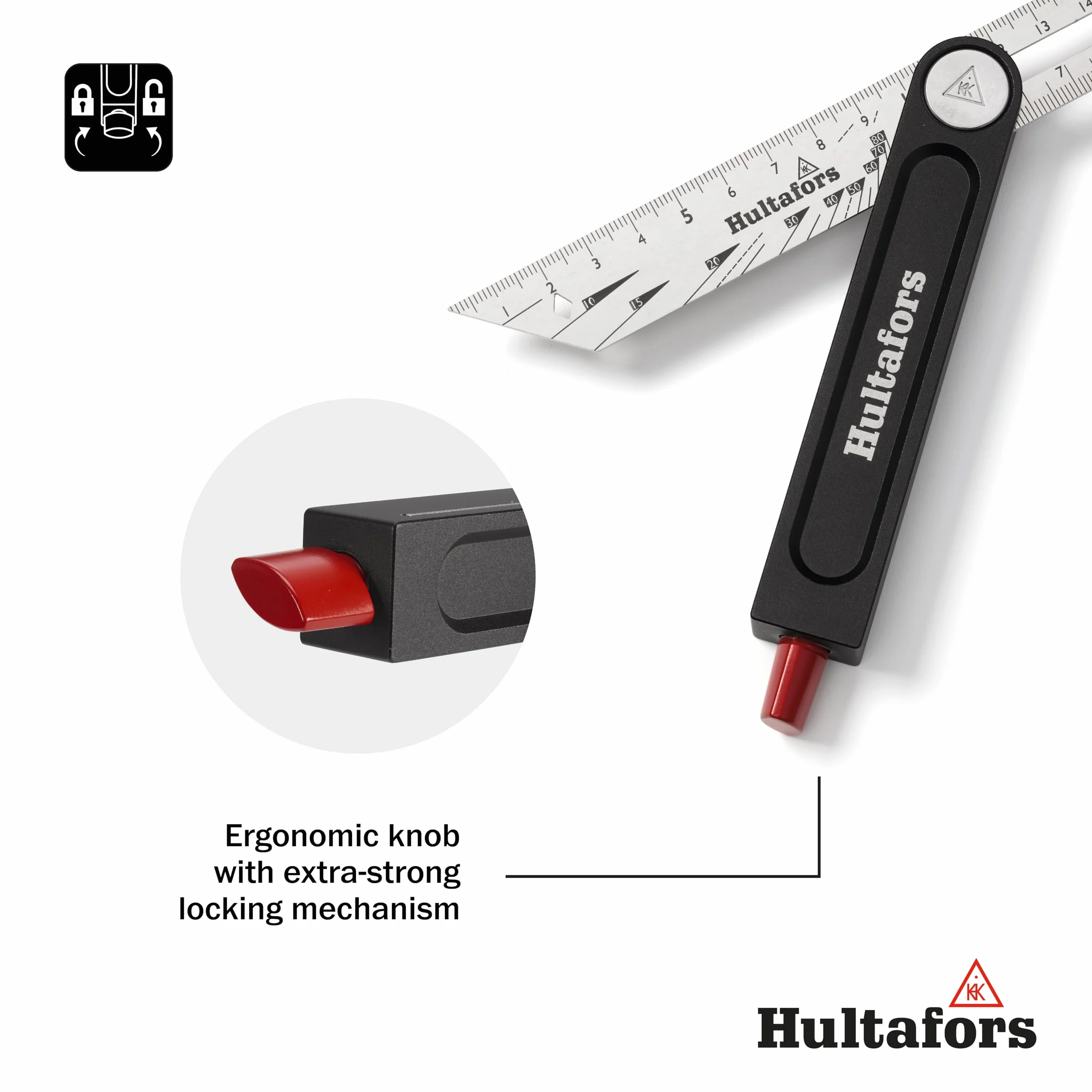 Hultafors Opaska kątowa 200 mm regulowany kąt Transfer z blokowaniem anodowane aluminium