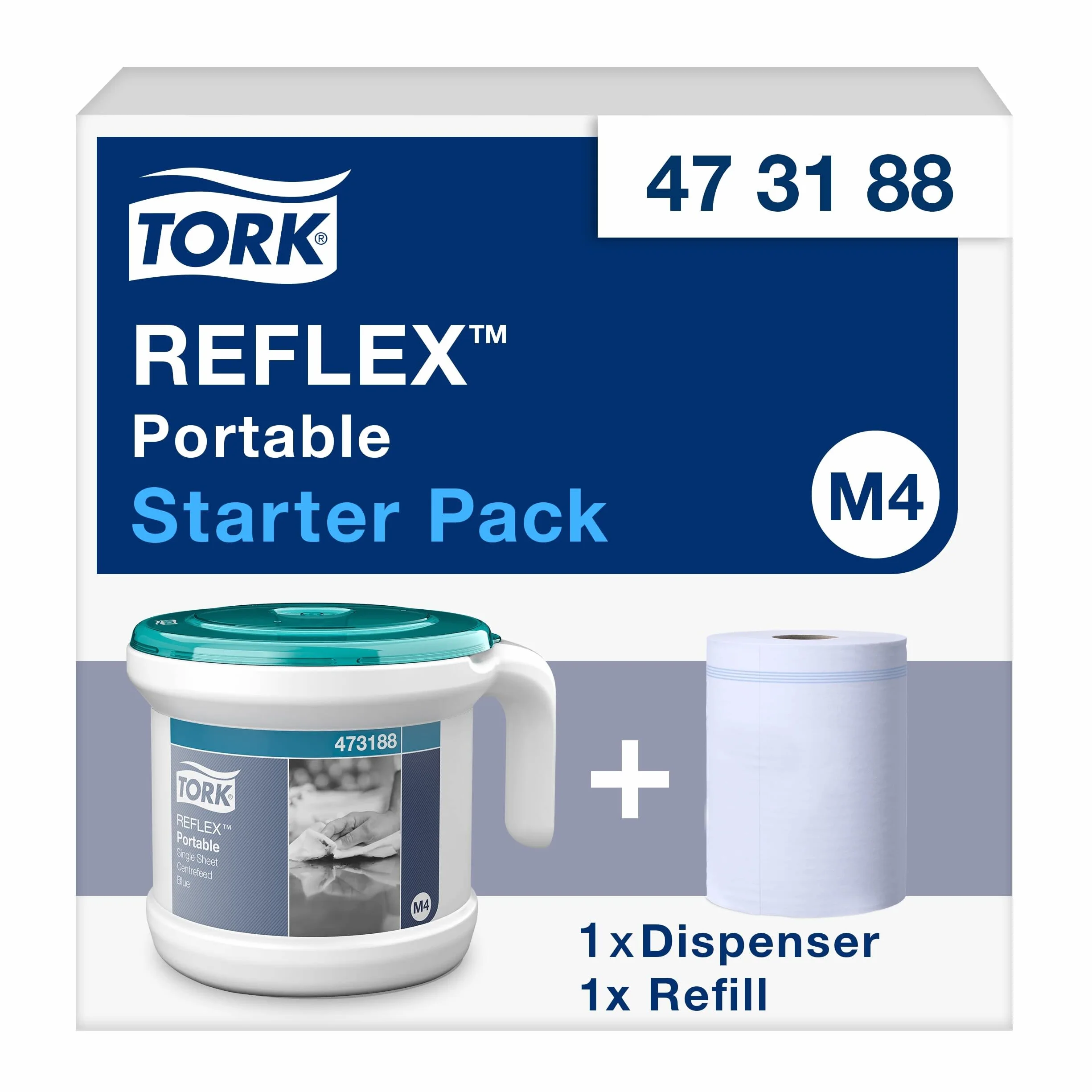 Tork Reflex przenośny system dozownika centrefeed 194 mm 185 mm