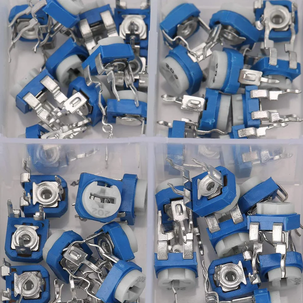 100 Stück variable Widerstände 500 Ohm bis 1M Ohm Trimmer Potentiometer Kit