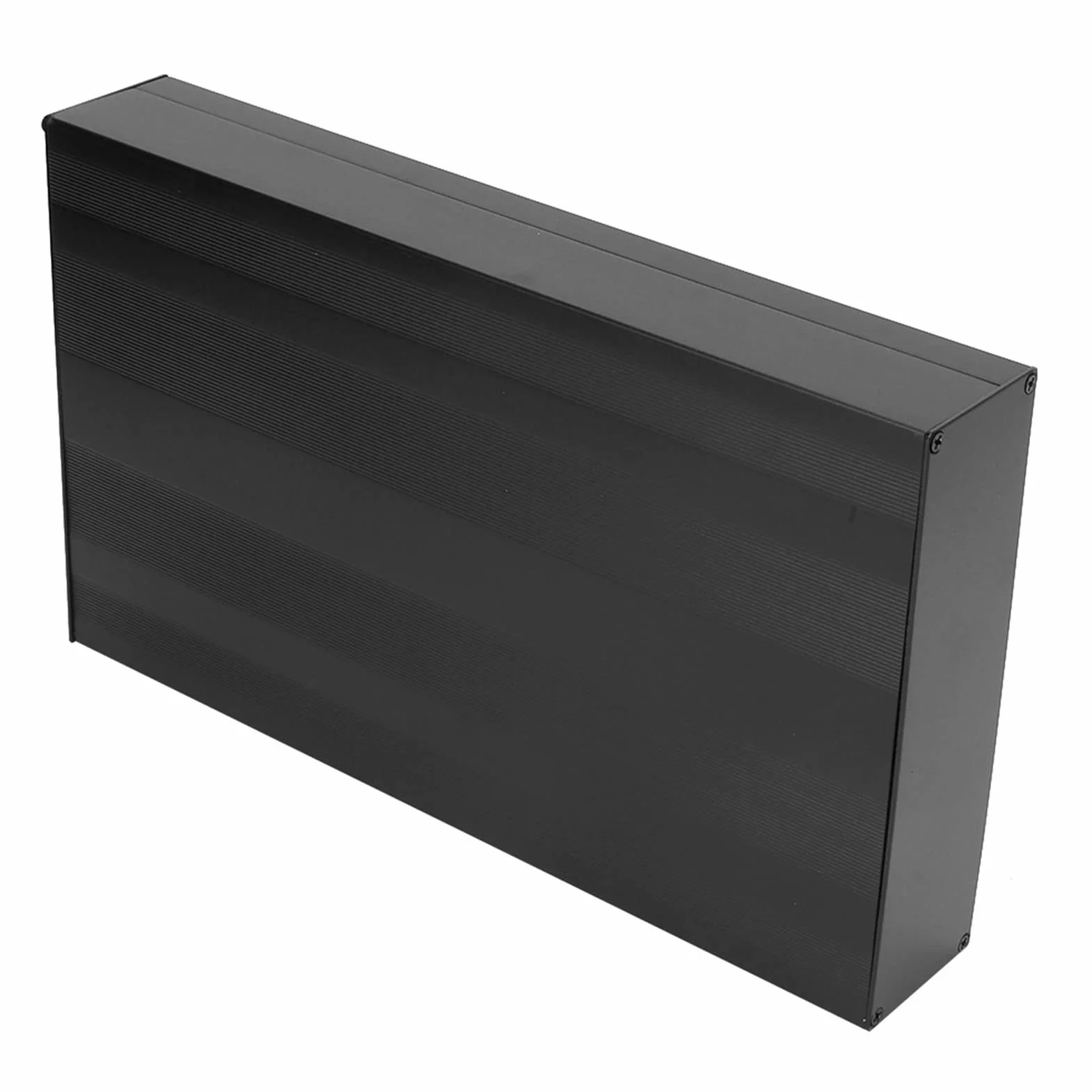 Aluminiowa Obudowa Chłodnicy Płytka Oprzyrządowania 50 X 178 X 300 mm Czarny Matowy z Zestawem Śrub