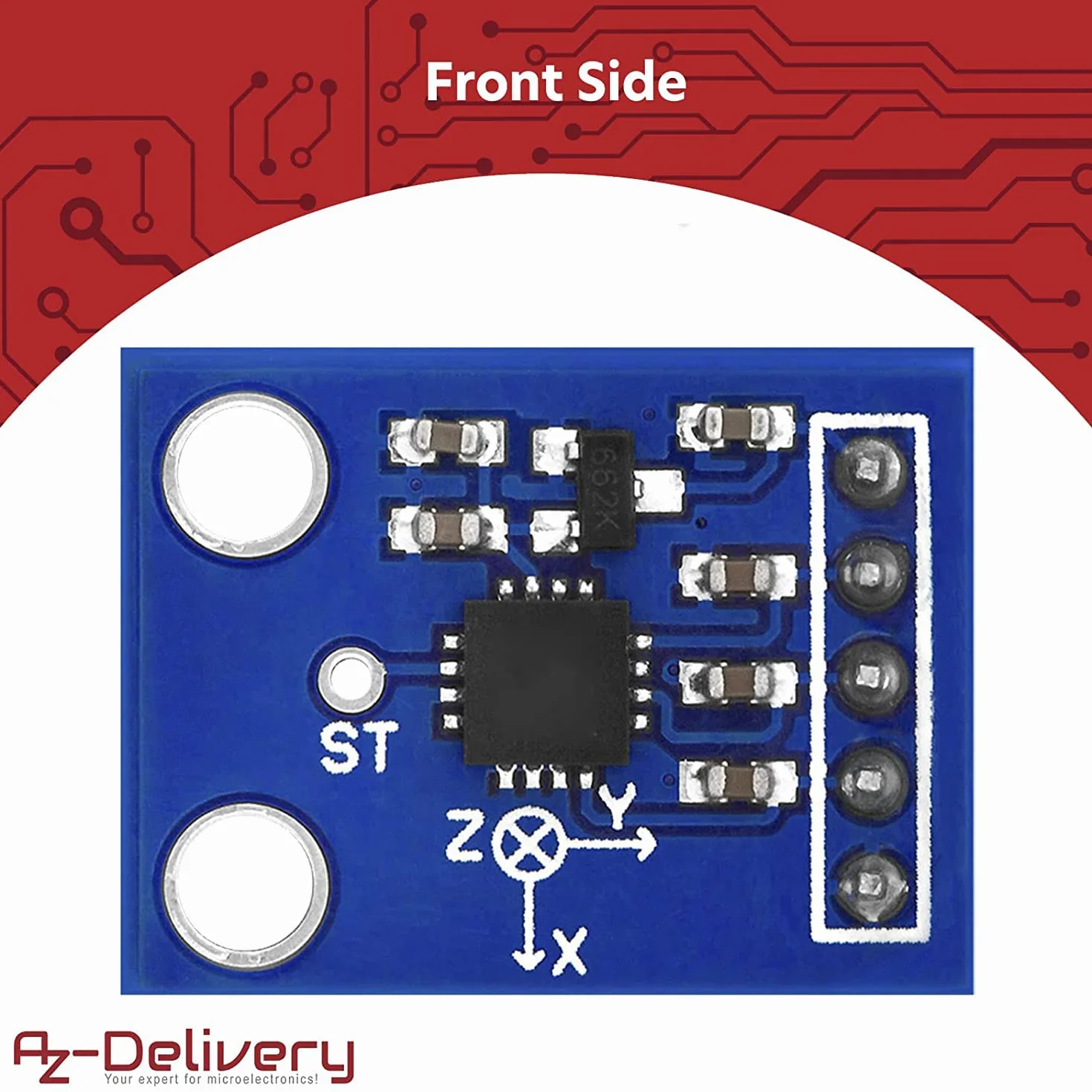 AZDelivery GY-61 ADCL335 Przyspieszeniomierz 3-osiowy Moduł kąta nachylenia Arduino Raspberry Pi