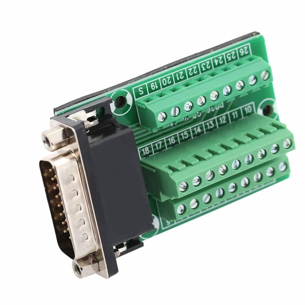 Płytka zaciskowa DB26 D-SUB męska do złącza sygnałów PCB