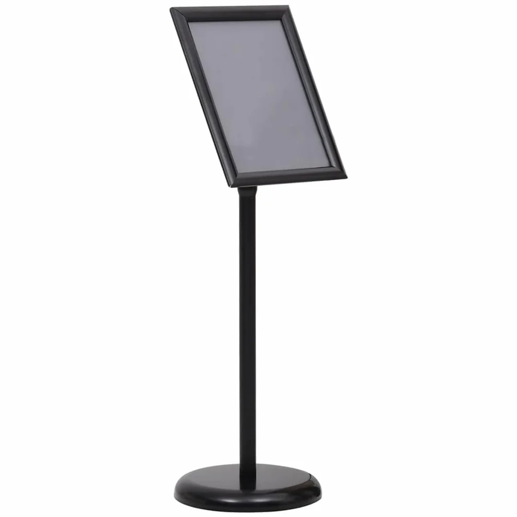 vidaXL Stojak na plakat A4, czarny, stop aluminium