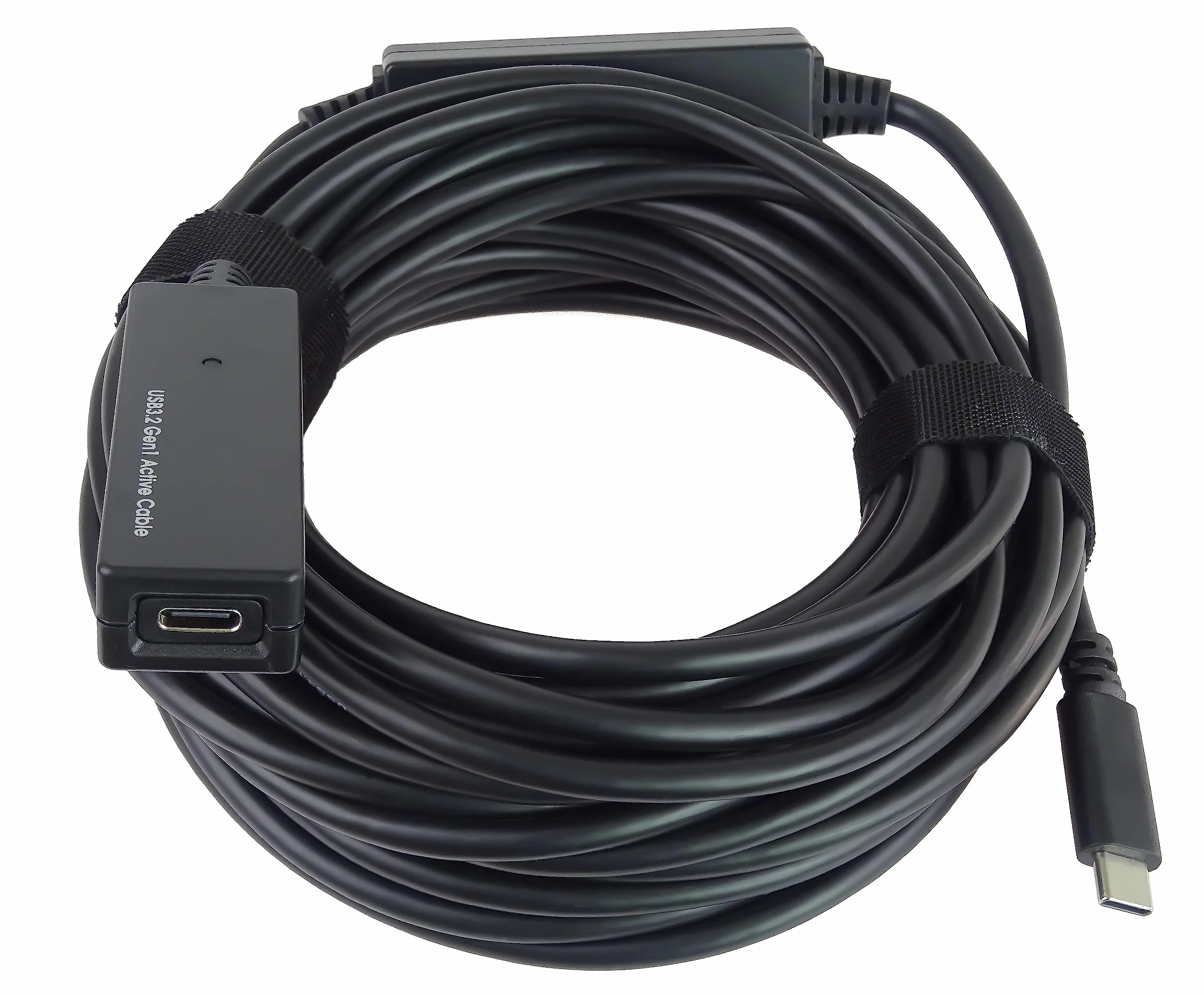 PremiumCord Aktywny Przedłużacz SuperSpeed ​​USB 3.2 Gen1 z Repeaterem, 10 m, USB Typu C Żeński do Typu C Męski, 5 Gbit/s, 2x Ekranowany, Awg20/28, Czarny, Długość 10 m