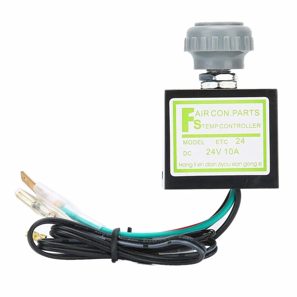 Elektroniczny termostat do klimatyzacji, uniwersalny termostat elektroniczny 10A 12-24V, elektroniczny termostat A/C (24V)