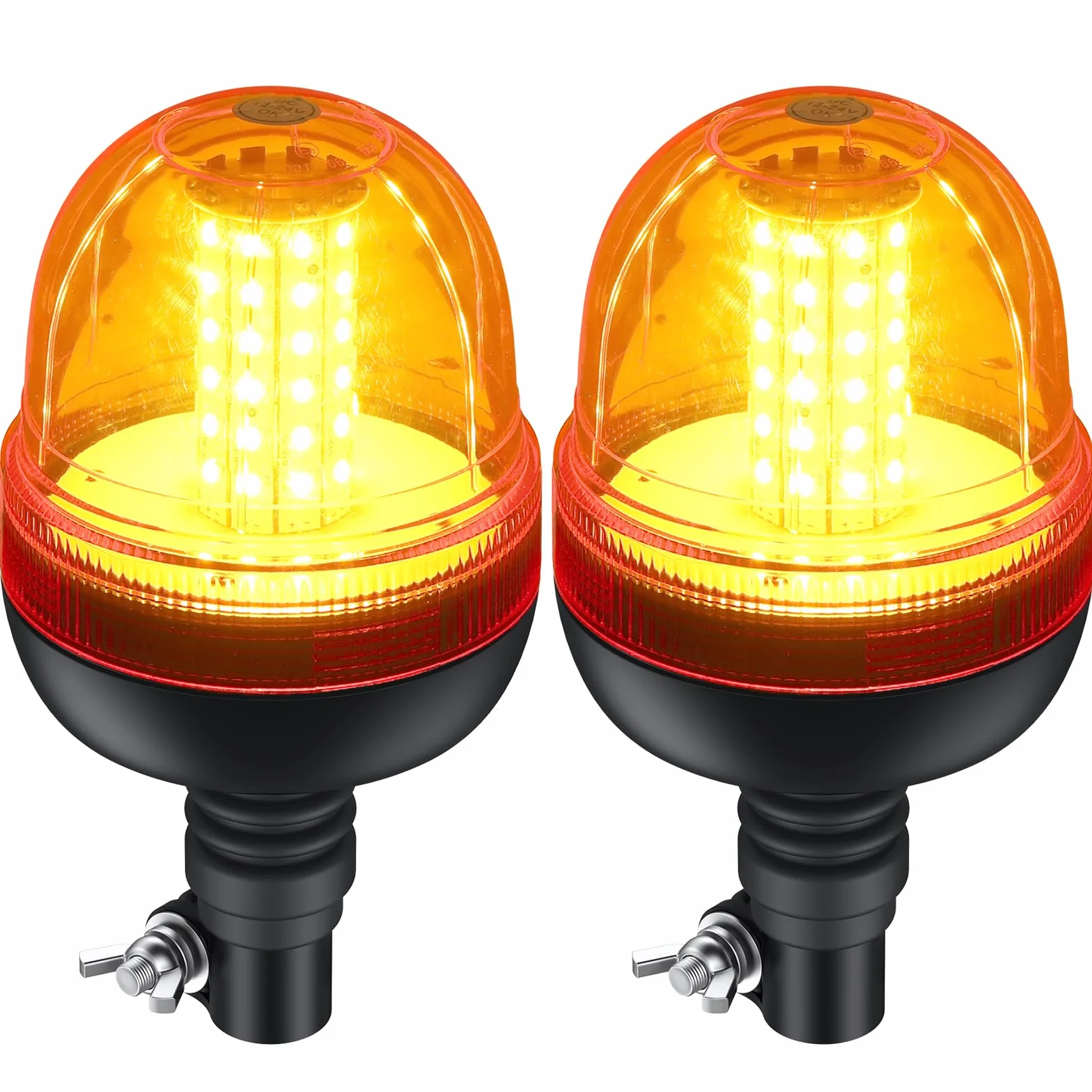 AUTOUTLET Lampa Ostrzegawcza LED 60 diod 12V/24V Amber R10 E9 Wodoodporna