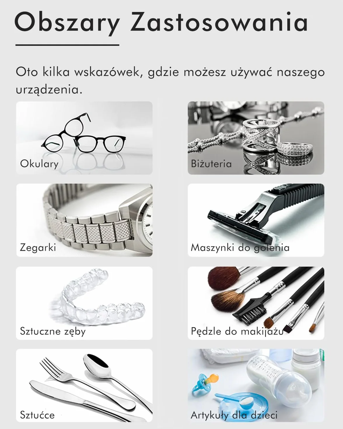 mfa® | Ultradźwiękowy oczyszczacz dla okularów, srebrnej biżuterii i narzędzi | Ultradźwiękowa myjka dla srebra | Ultradźwiękowe urządzenie dla oczyszczania | Czyszczenie ultradźwiękiem