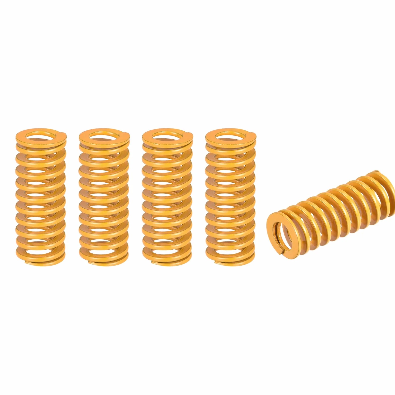 sourcing map 5 sztuk sprężyn dociskowych 3D 10 mm AD 25 mm długości, żółte sprężyny naciskowe do drukarki 3D, akcesoria, sprężyny, sprężyny, sprężyny, sprężyny, sprężyny, sprężyny, sprężyny, sprężyny