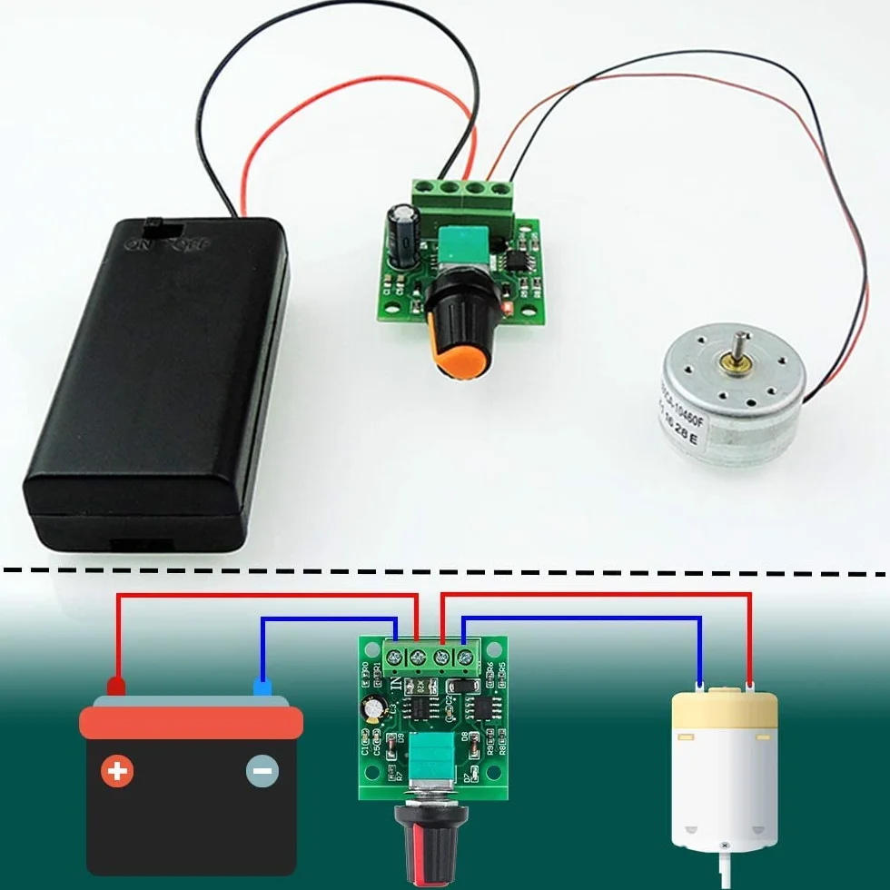 Regulator prędkości obrotowej DC 12 V PWM 1,8 V 3 V 5 V 6 V 7,2 V 12 V 2 A