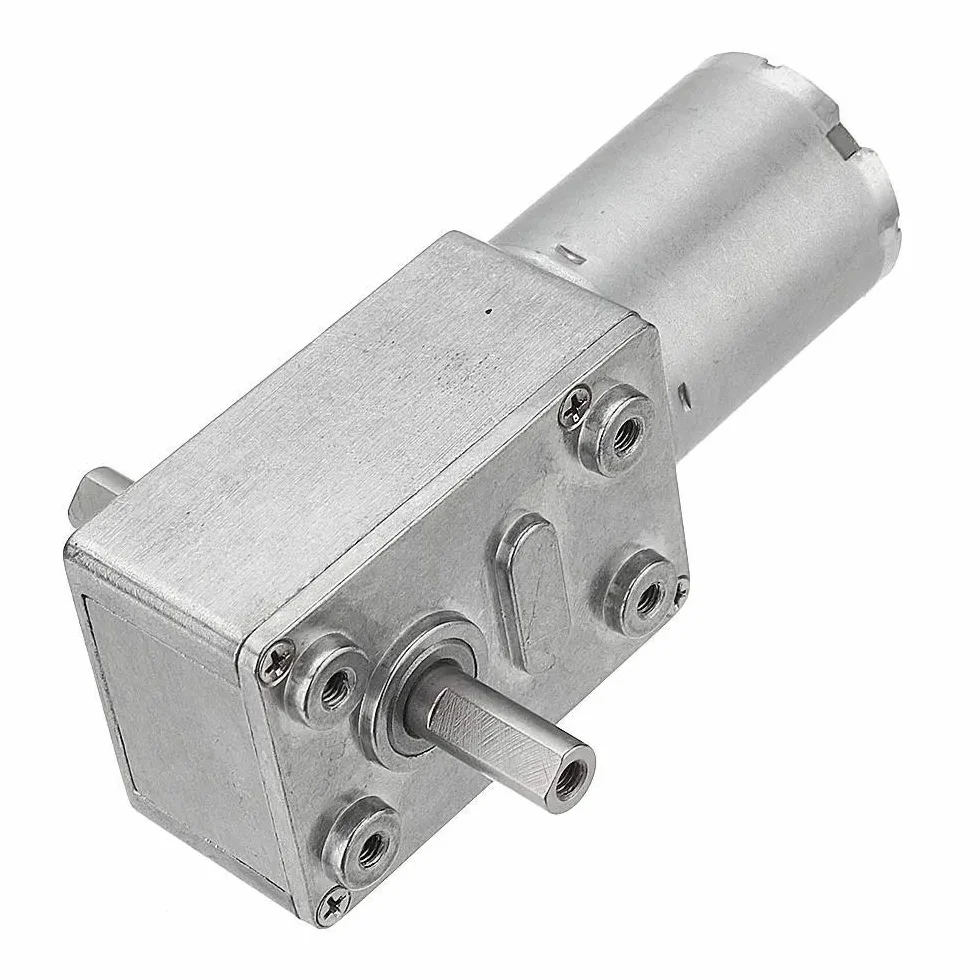 DollaTek JGY-370 DC 24 V 150 RPM podwójny wa?ek przek?adnia ?limakowa silnik samozaciskowy przek?adnia redukcyjna