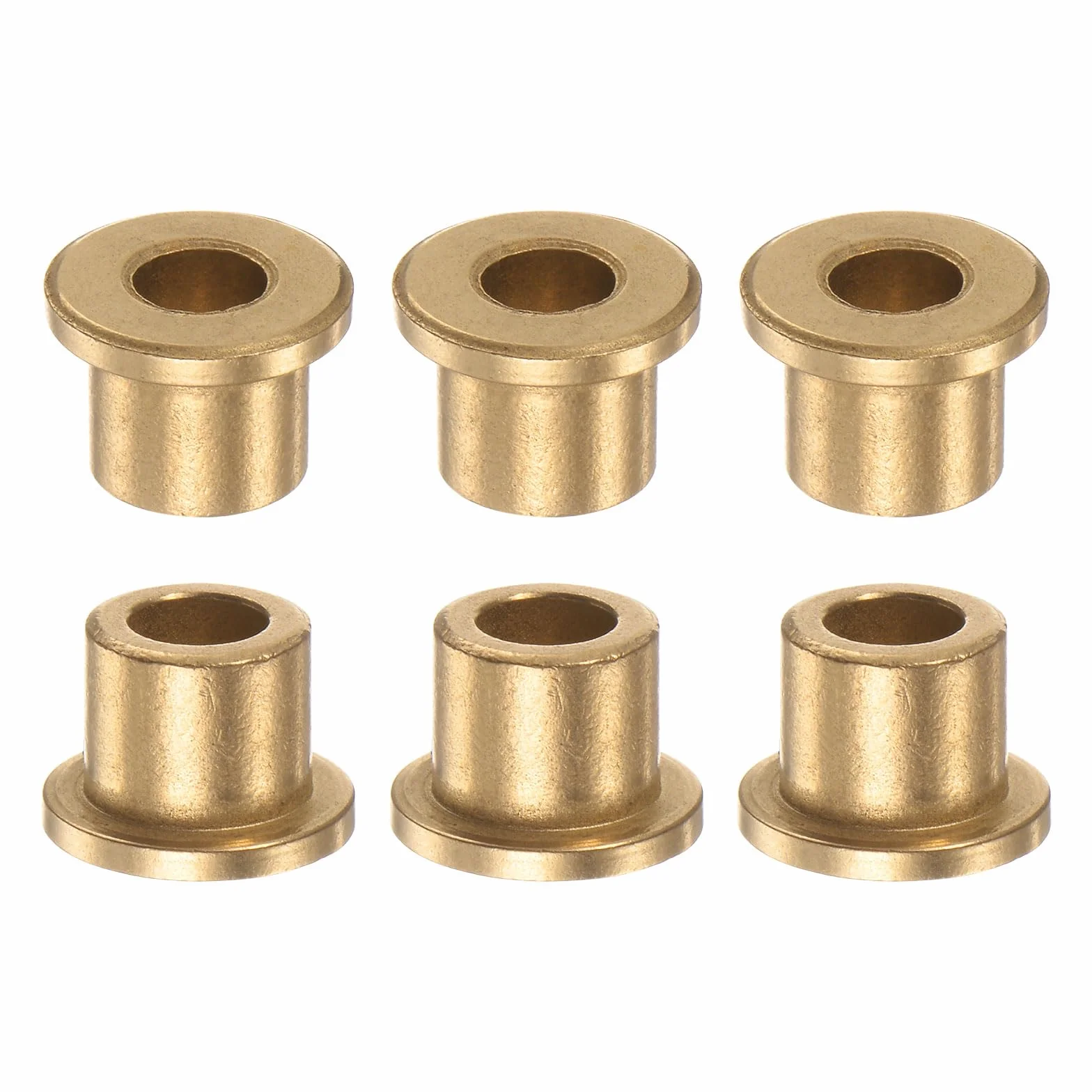 QUARKZMAN 6 szt. tuleja łożyska kołnierzowego 6 mm otwór 10 mm AD 10 mm długość 2 mm kołnierz grubość brązu tuleja samosmarujące tuleje ślizgowe tuleja do instalacji przemysłowych