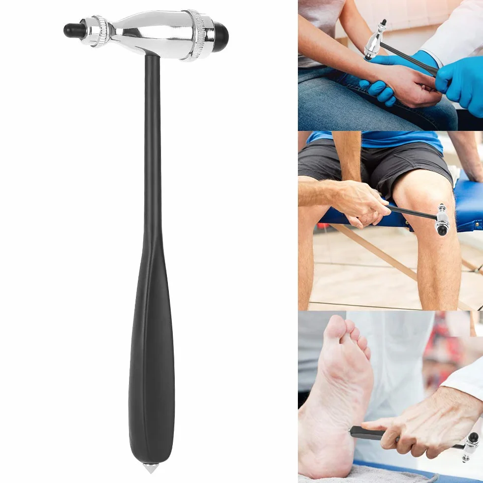 Młotek neurologiczny z podwójną głowicą z tworzywa sztucznego, humanizowany design do precyzyjnej diagnostyki mięśni i nerwów, medyczny instrument badawczy
