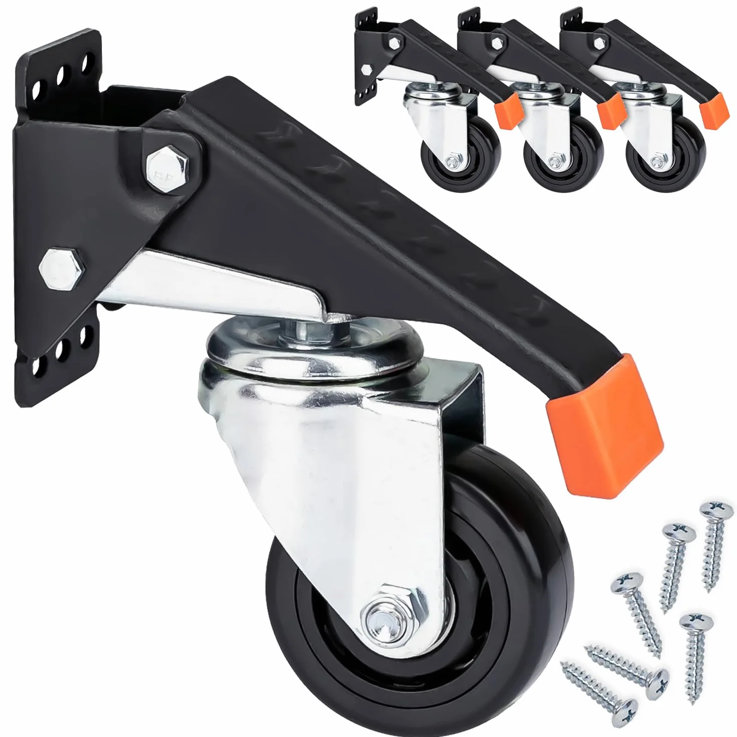HMF 6750 kółka do dużych obciążeń opuszczane 76 mm 400 kg 4 sztuki czarne