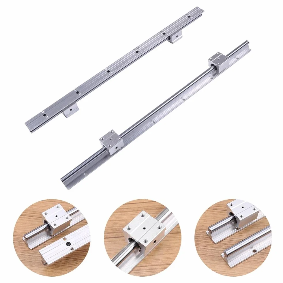 Prowadnice liniowe SBR12 łożysko kulkowe 700mm 12mm zestaw 2+4 rolki SBR12UU