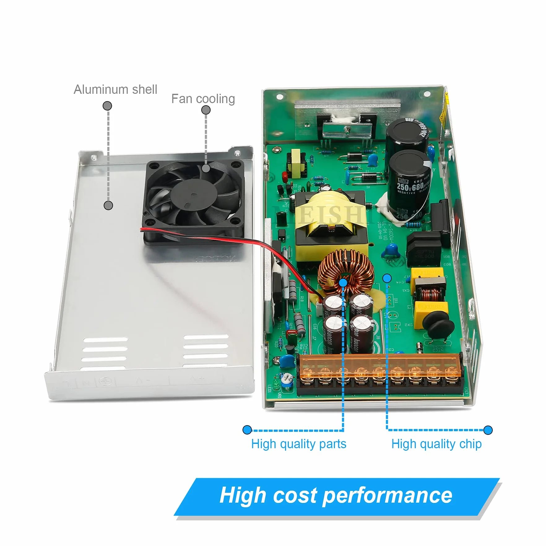 36V 16.7A 600W LED Przełącznika Zasilacza CCTV Nadzoru Kamery Elektryczne 110/220VAC-DC Transformator