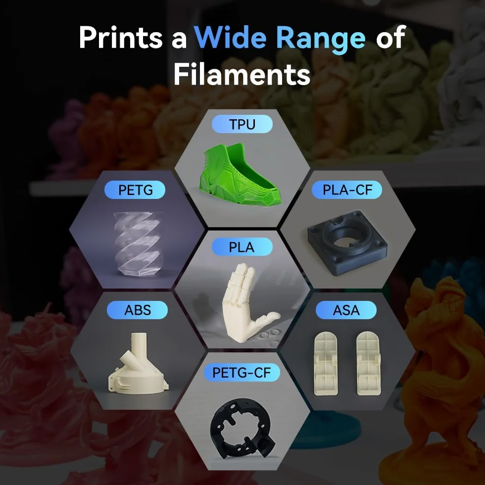 Drukarka 3D FLASHFORGE AD5M, w pełni automatyczne poziomowanie maks. 600 mm/s wysoka prędkość, dysza szybkiego uwalniania 280℃, struktura CoreXY dla najwyższej jakości druku, nowicjuszy i eksperci