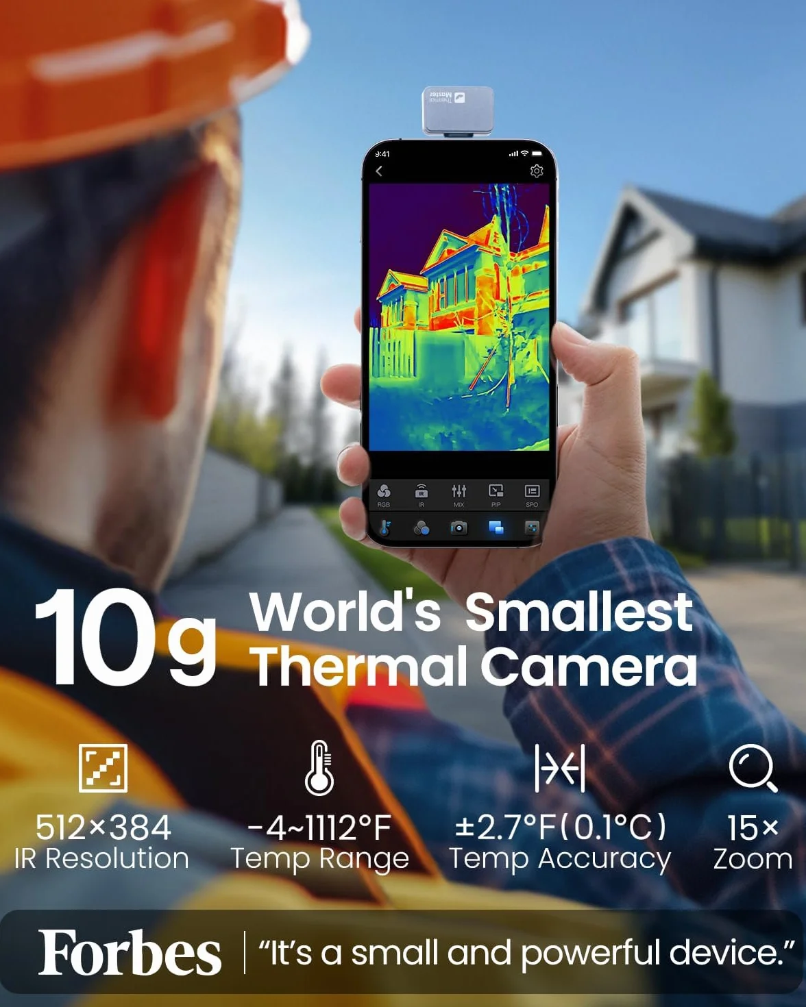 Thermal Master P2 kamera termowizyjna dla Androida, kamera na podczerwień z super rozdzielczością IR 512x384, wyraźniejsza kamera termowizyjna do inspekcji domów -20-600℃, 15x zoom, nie dla iPhone'a