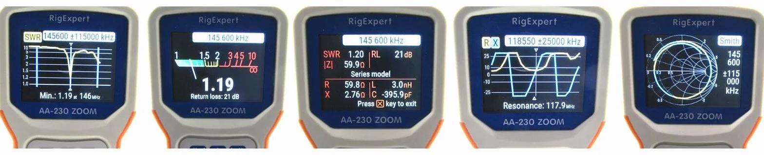 AA-230 ZOOM Analizator anteny Bluetooth 0,1-230 MHz