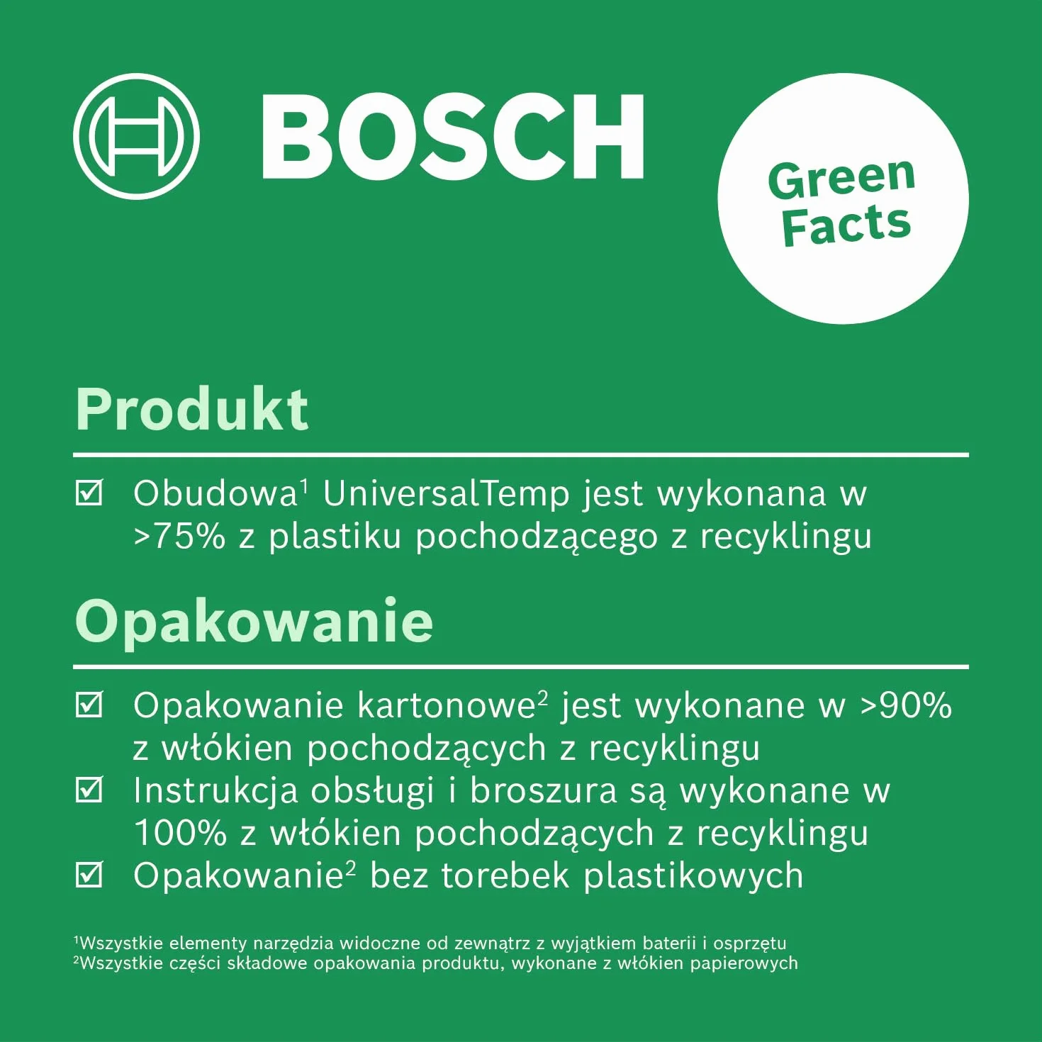 Bosch Termo-detektor UniversalTemp (-30°C do 500°C, łatwy i precyzyjny pomiar, 3 wstępnie zdefiniowane grupy materiałów, opakowanie kartonowe E-Commerce)