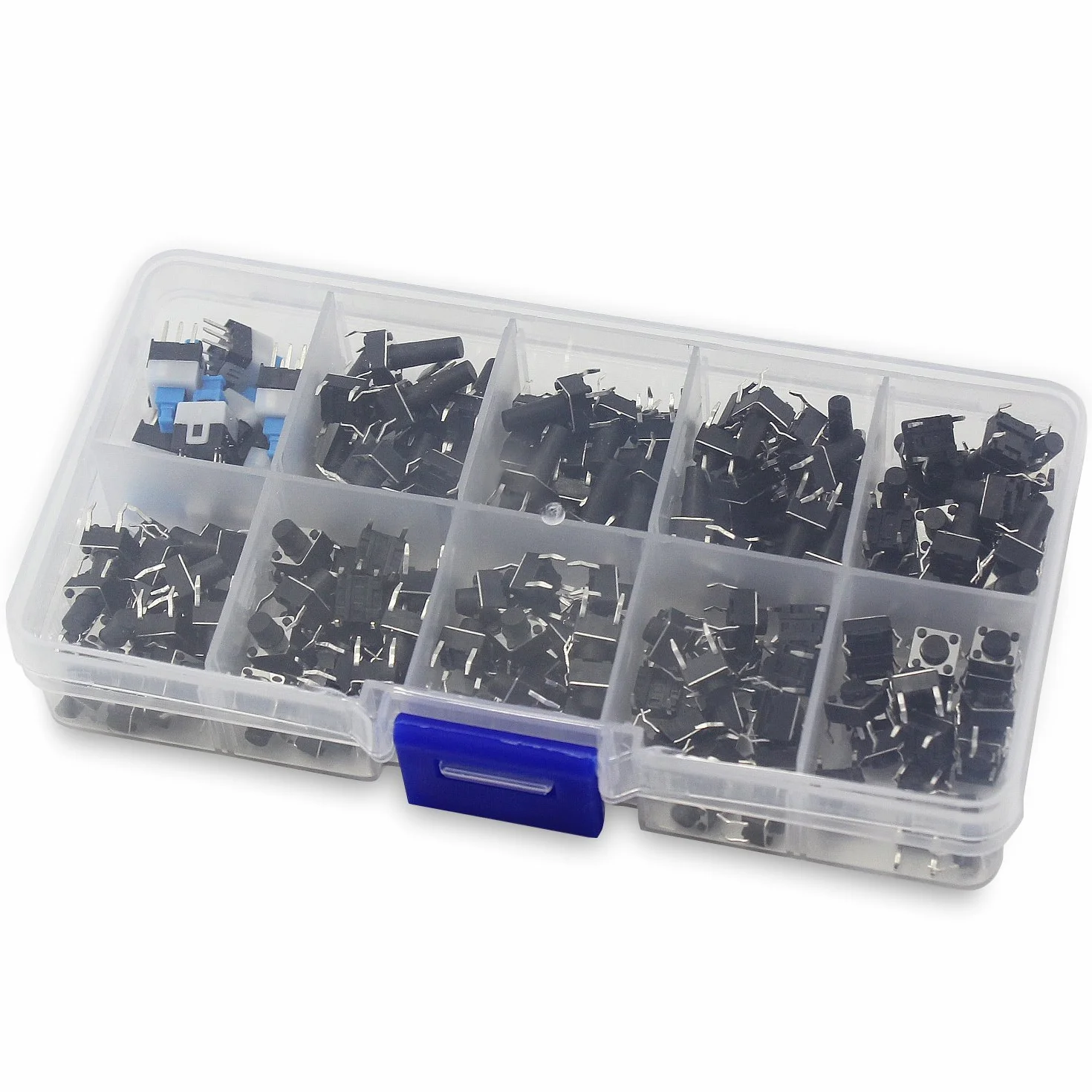 OterkinDollaTek 10Value 180PCS Tactile Push Button Switch Micro Momentary Tact Assortment Kit