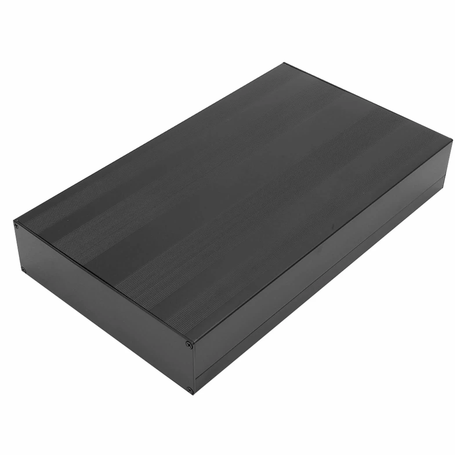 Aluminiowa Obudowa Chłodnicy Płytka Oprzyrządowania 50 X 178 X 300 mm Czarny Matowy z Zestawem Śrub