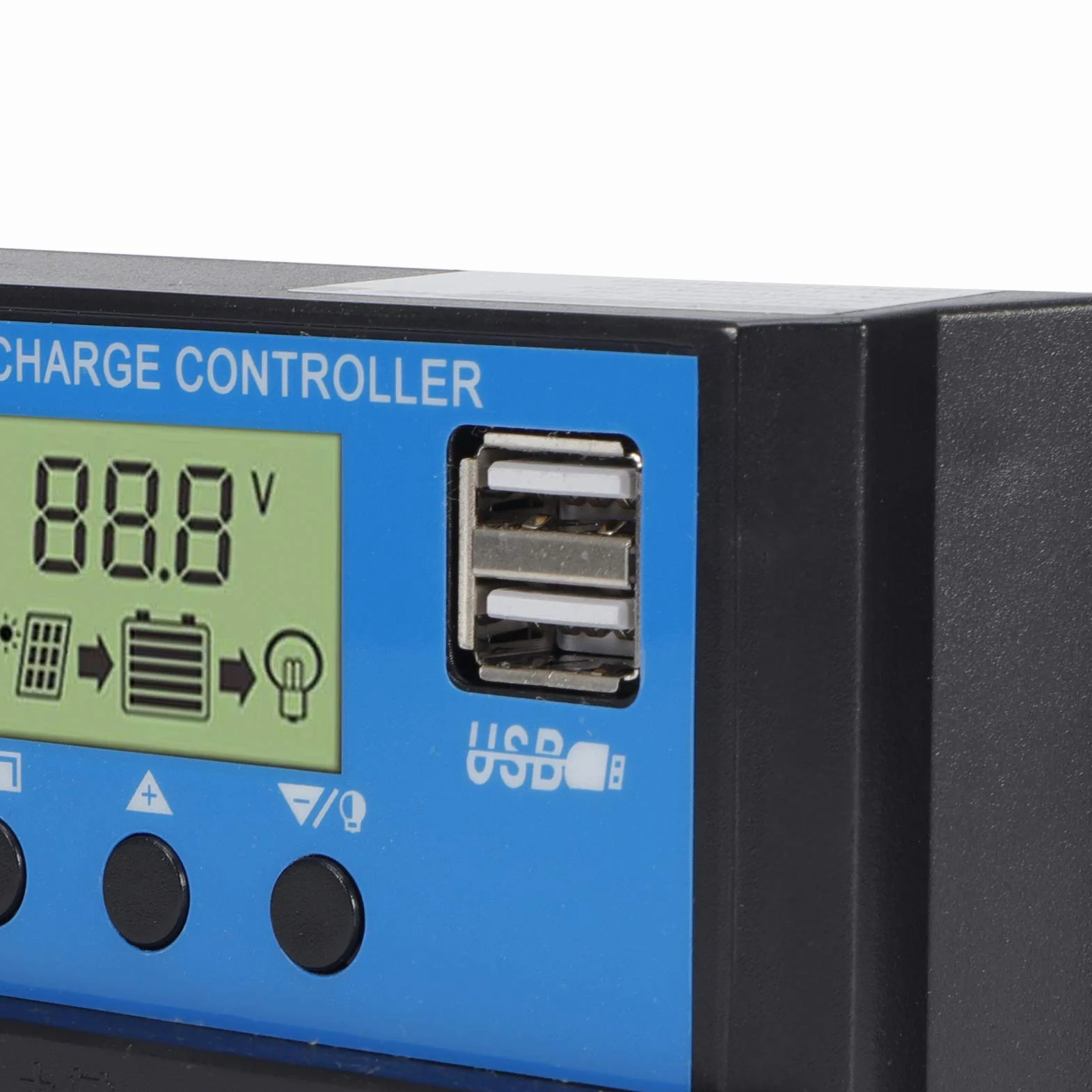 Sterownik Solarny OffGrid 12V/24V z Wyświetlaczem LCD, Regulowanymi Parametrami, Zabezpieczeniem Nadprądowym, śledzeniem Maksymalnej Mocy dla Systemu Fotowoltaicznego PWM (30A)