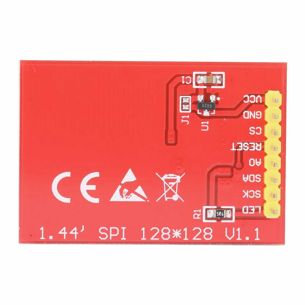Moduł Kolorowego Wyświetlacza TFT LCD o Przekątnej 1,44 Cala do Telefonu 5110-128x128 Szeregowy Czerwony Ekran SPI - Idealny do Projektów i Elektroniki