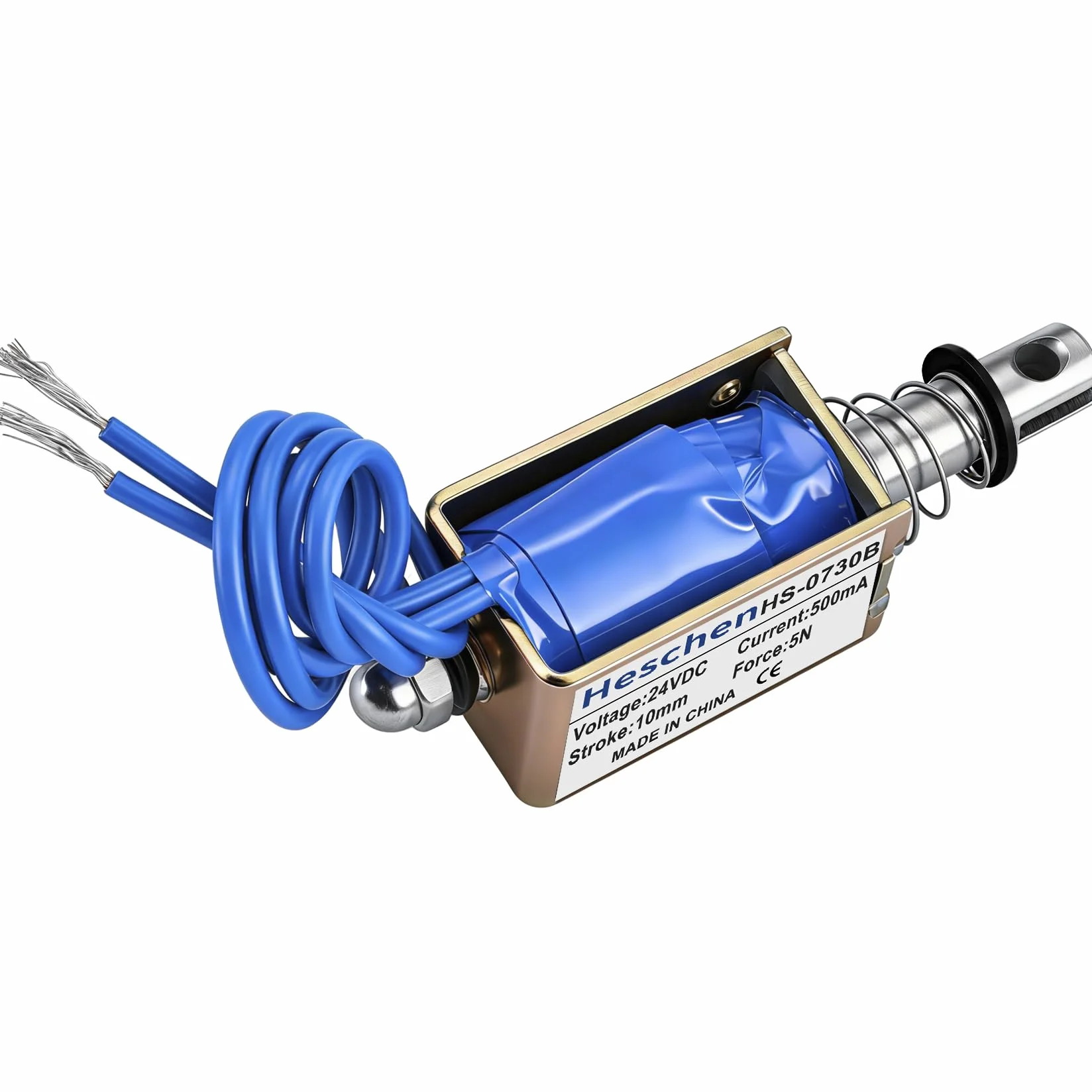 Hechen elektromagnes JF-0730B DC 24 V 1 A 5 N 10 mm pociągnięcie pociągnięcie pociągnięcie otwarta rama