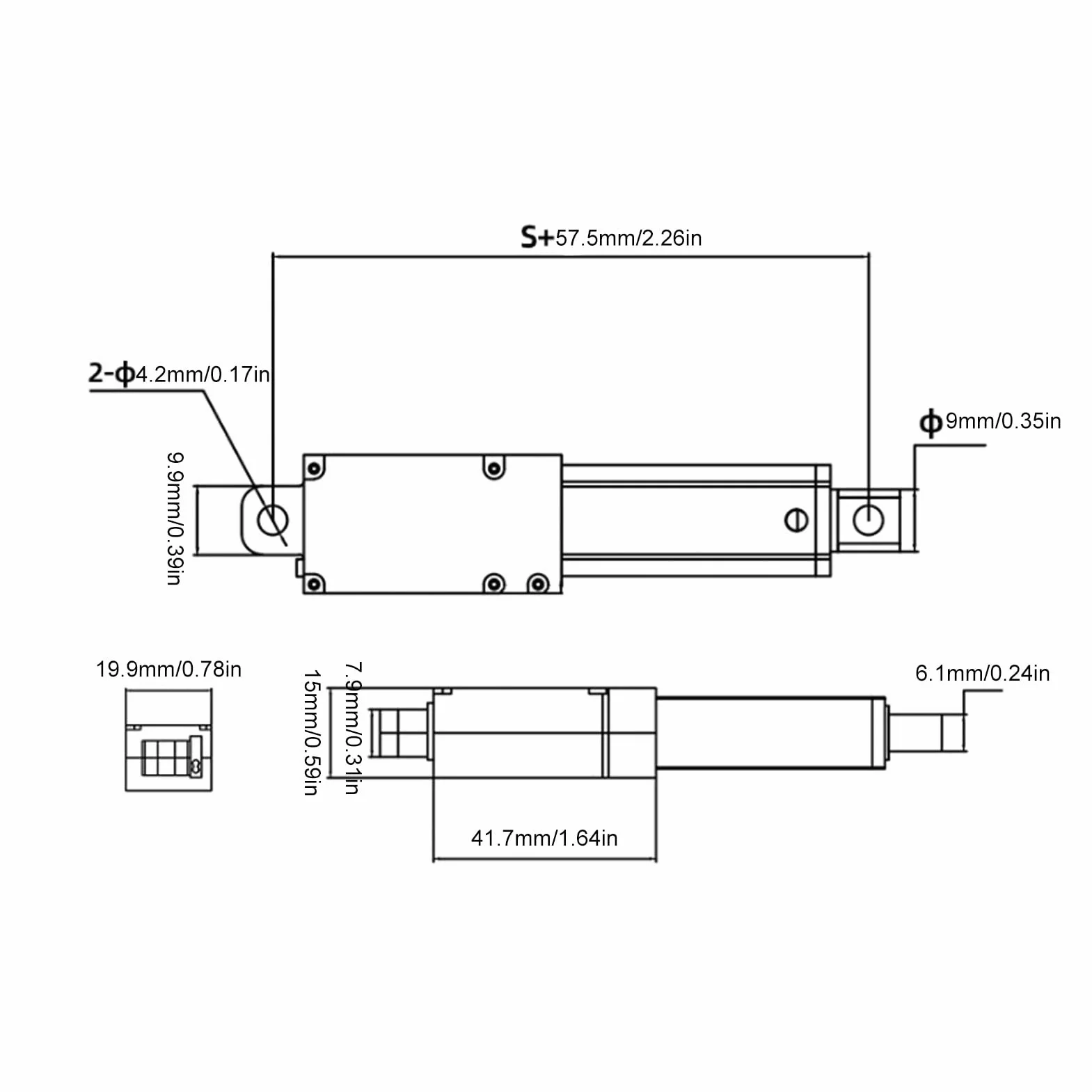 PLplaaooUeBQ-12 aktuator liniowy, elektryczny aktuator liniowy, 150 N, elektryczny mini aktuator ruchu z wielokrotną ochroną, 75 mm