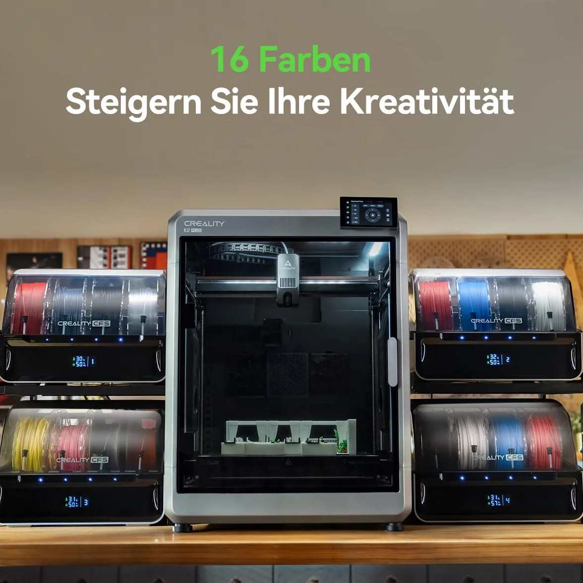 Creality CFS system filamentu do K2 Plus Creality Hi, automatyczna identyfikacja filamentu, automatyczne zatrzymywanie wilgoci do filamentu