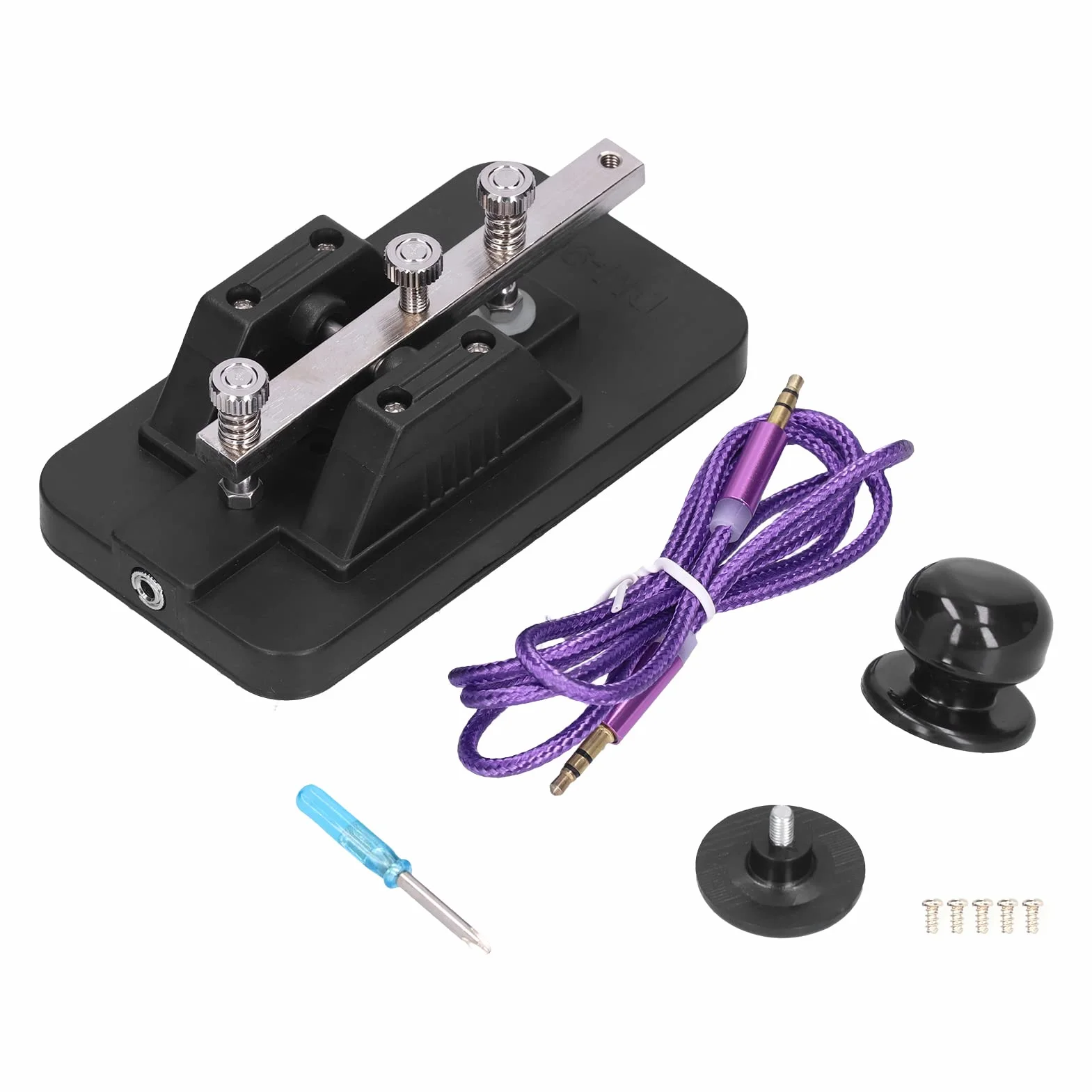 Morse Key, Morse Tapper Manual CW Practice Tool, Morse CW Telegraph Straight Key, z brzęczykiem dla początkujących,