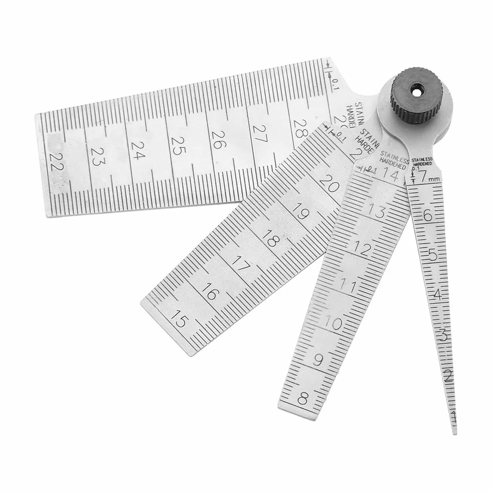 1 Zestaw Szczelinomierzy ze Stali Nierdzewnej, 1-29 Mm Szczelinomierze Miernik Stożkowy Linijka Narzędzie Pomiarowe Klin Miernik Szczeliny Drzwi Przeciwpożarowych Metryczny