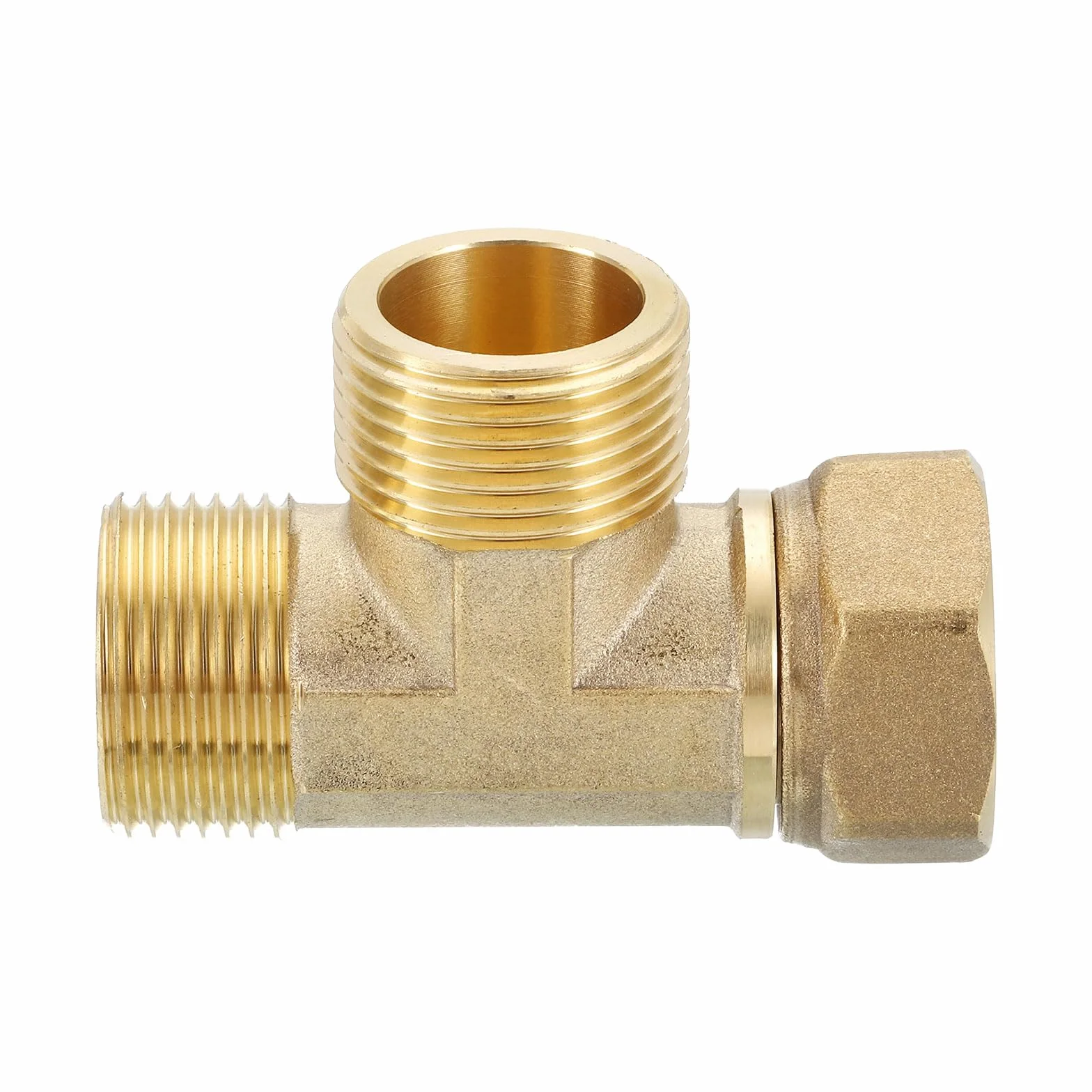 QUARKZMAN Mosiężny trójnik łącznik rurowy 3/4" NPT 3-drożne złącze T-kształtne