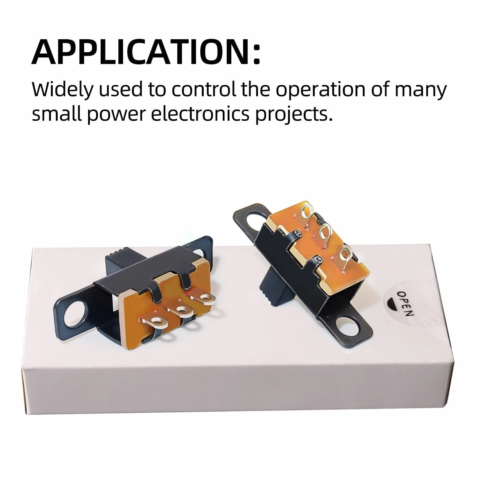 Zestaw 50 mini przełączników kołyskowych SPDT 0,5A 50V DC 3 piny 2 pozycje SS-12F15
