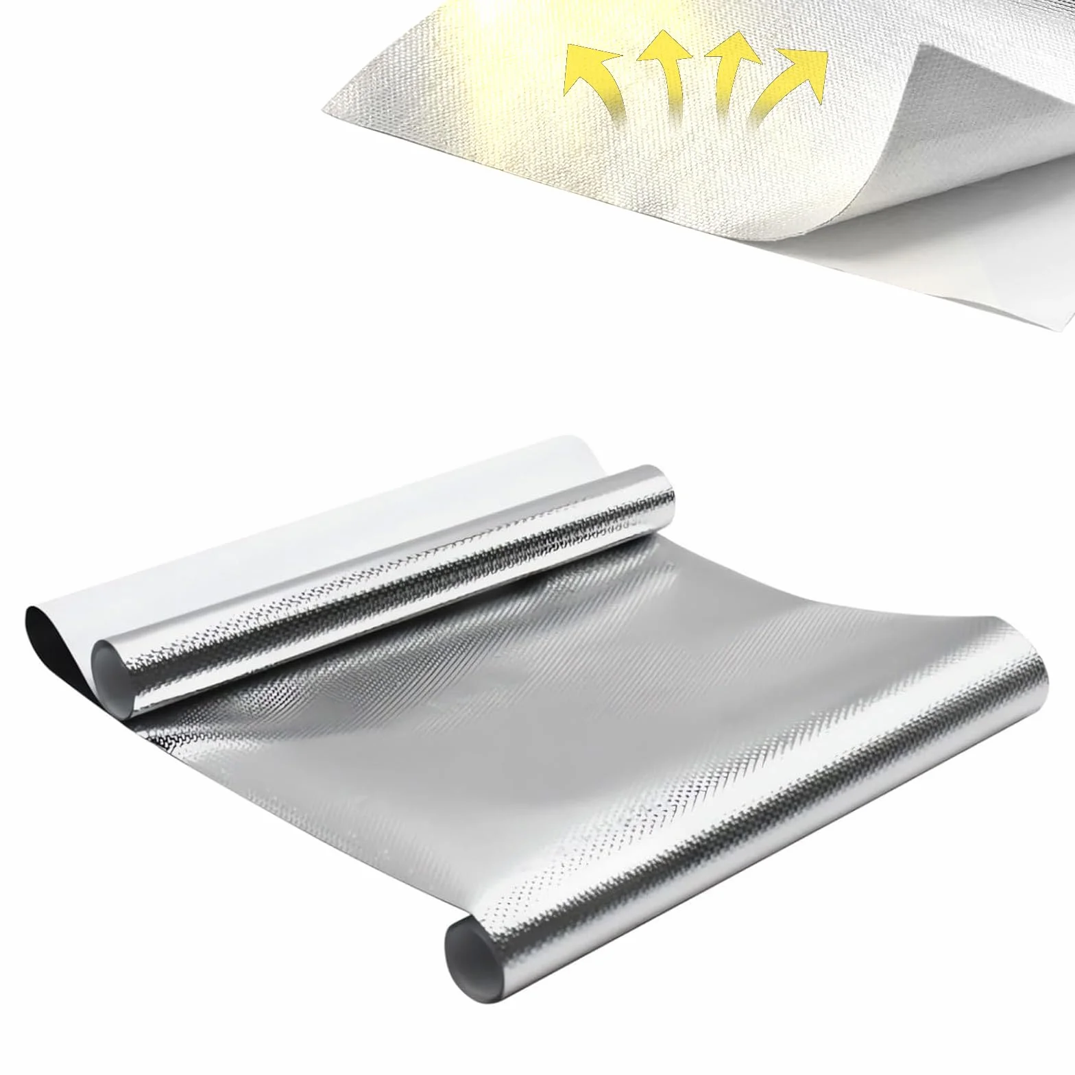 Płyta aluminiowa do ochrony przed wysoką temperaturą, 60 x 200 cm, samoprzylepna folia chroniąca przed wysoką temperaturą, aluminiowa płyta z włókna szklanego, do węża i automatycznego użytkowania