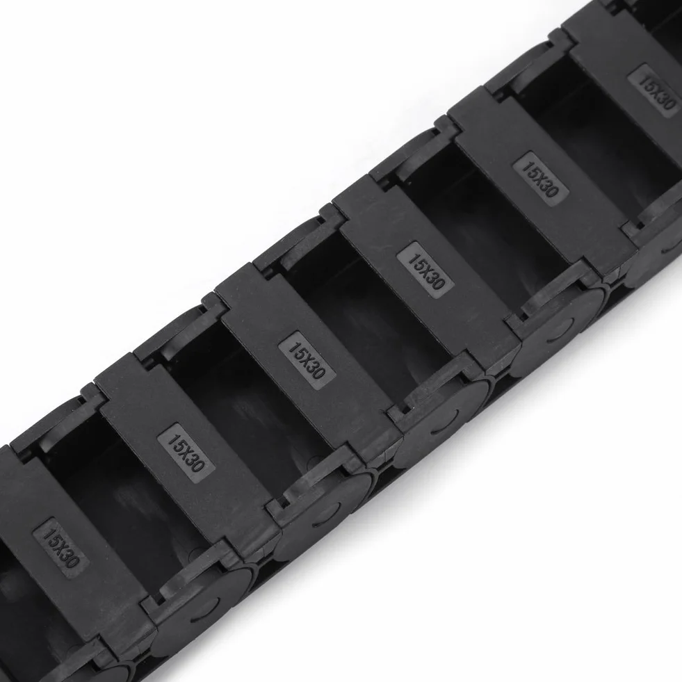 Łańcuch holowniczy z nośnikiem kablowym, nylonowy łańcuch kablowy, mocowanie maszyny do grawerowania drutu 15 mm x 30 mm do elastycznych kabli i małych węży hydraulicznych lub