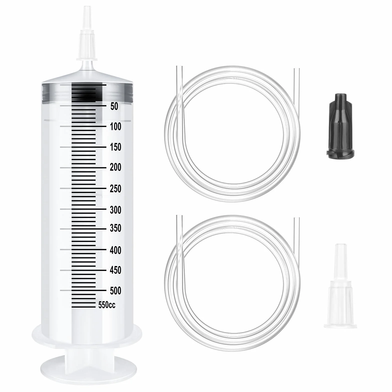 OFFCUP Plastikowa strzykawka 500 ml z wężem pomiarowa do laboratorium