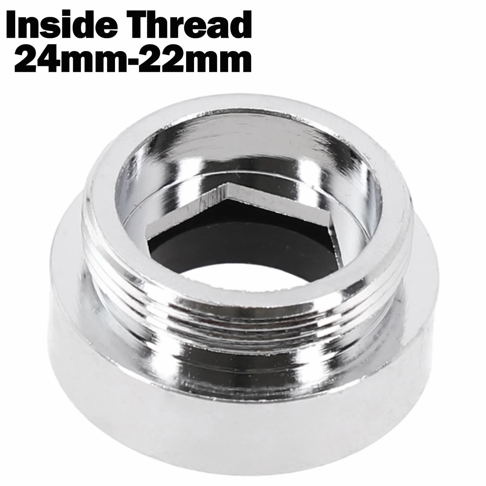 Odporne na zarysowania złącze napowietrzacza, mosiężny kran, adapter oszczędzający wodę do kranu kuchennego (gwint wewnętrzny 24 mm-22 mm)